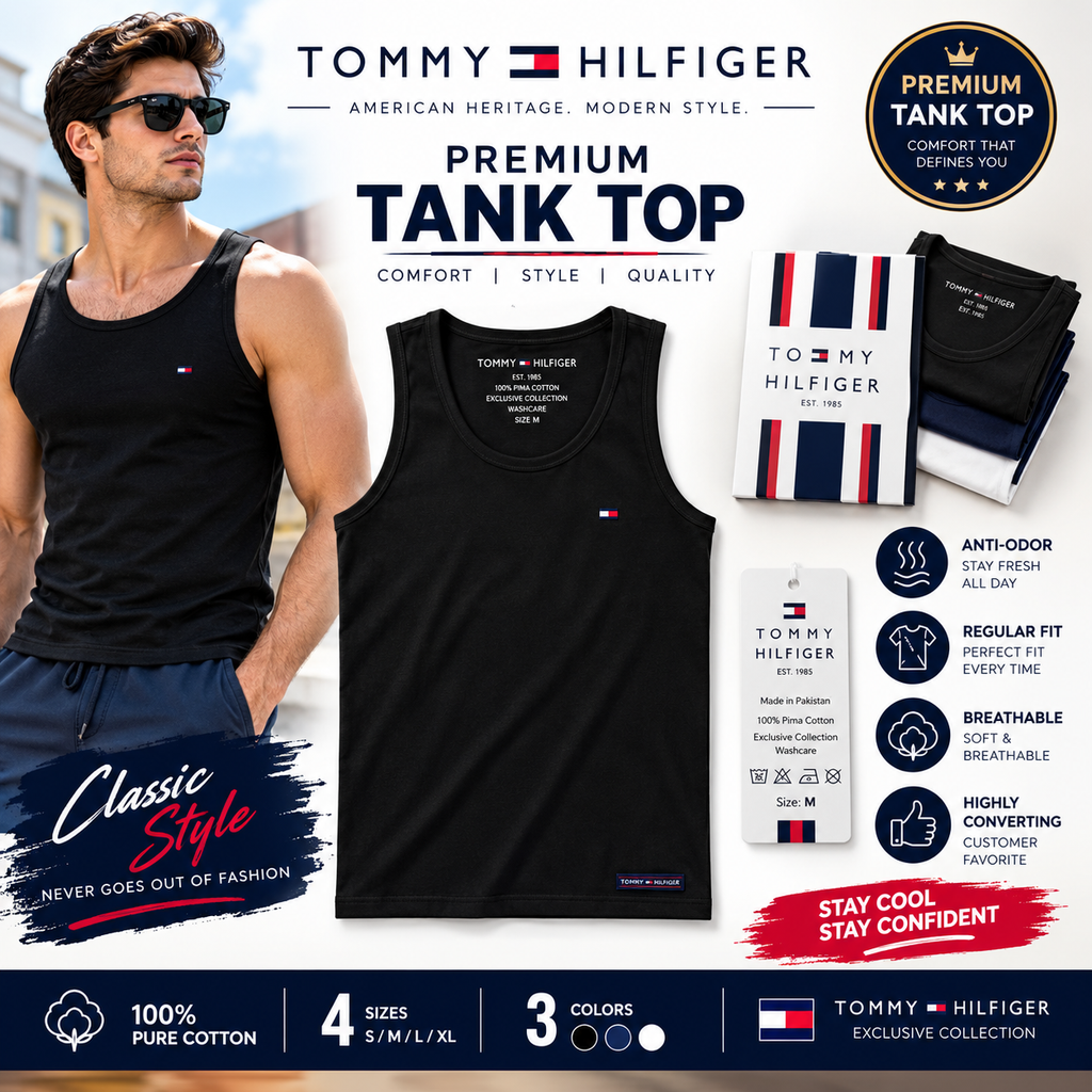 Pack of 3 Premium Cotton Men's Vest
