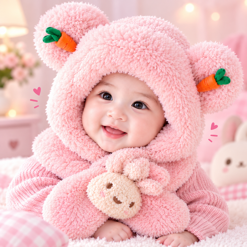 Cute Baby Teddy Winter Cap 🧸